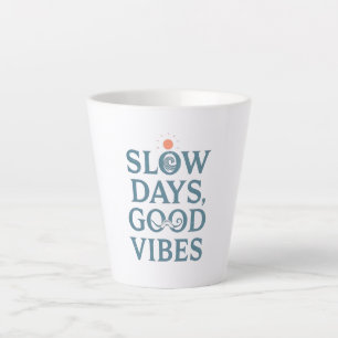 Caneca De Café Latte Dito Retro Positivo e Relaxante