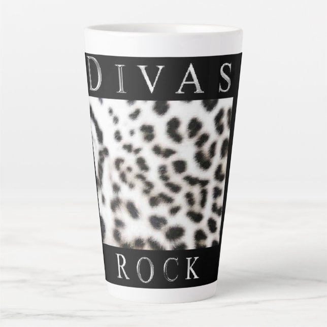 CANECA DE CAFÉ LATTE DIVAS ROCK (Frente)
