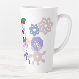 Caneca De Café Latte Diversão de inverno do Yeti