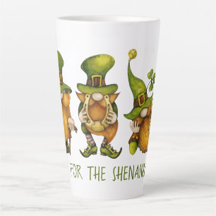 Caneca De Café Latte Diversão Duendes Irlandeses Travessuras Dia de São