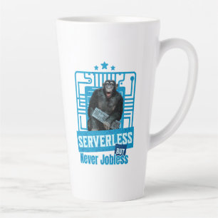 Caneca De Café Latte Diversão em macaco do Engenheiro de software para