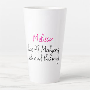 Caneca De Café Latte Diversão Personalizada Nome Criativo Mahjong
