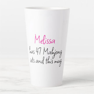 Caneca De Café Latte Diversão Personalizada Nome Criativo Mahjong