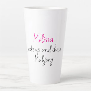 Caneca De Café Latte Diversão Personalizada Nome Criativo Mahjong 