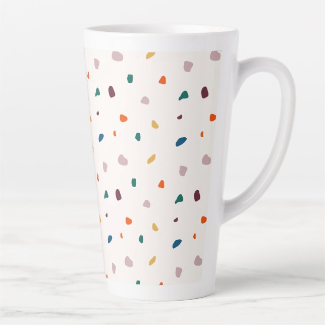 Caneca De Café Latte Diversão Terrazzo Impressão Latte Mug (Direita)