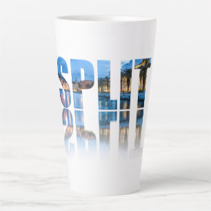 Caneca De Café Latte Dividir texto de promenada na Croácia