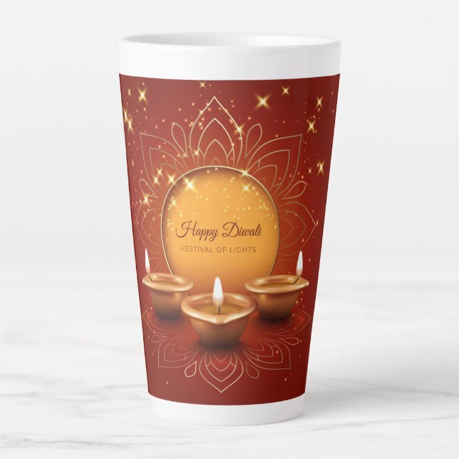 Caneca De Café Latte Diwali Latte Mug (Frente)
