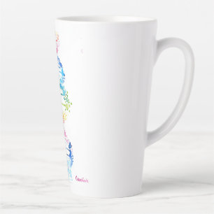 Caneca De Café Latte DNA arco-íris