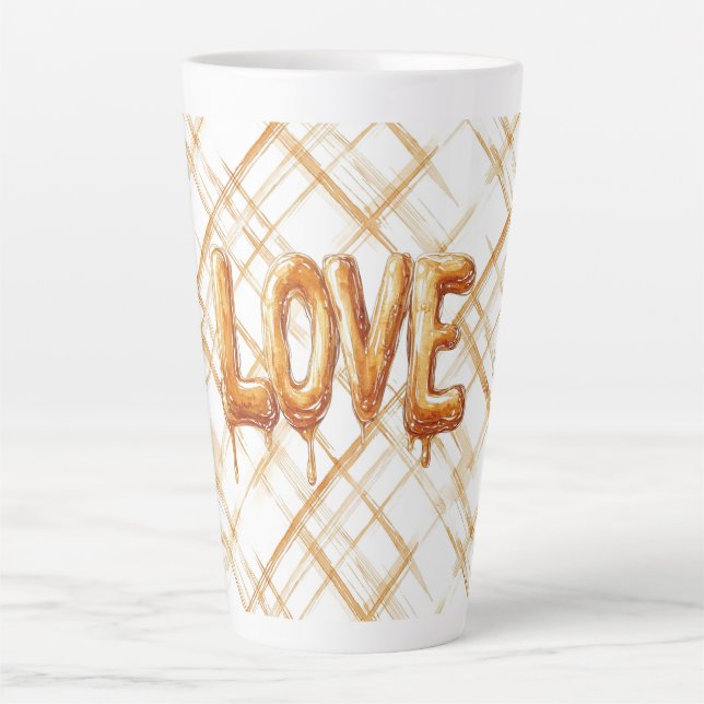 Caneca De Café Latte Doce Amor Caramelo (Frente)