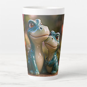 Caneca De Café Latte Doce Bebê Dino Abraços