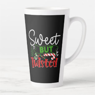 Caneca De Café Latte Doce Mas Torta Canudo de Natal Engraçado