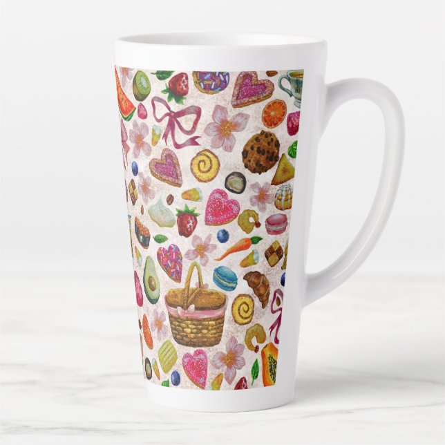 Caneca De Café Latte Doces Confeções de Confeitaria (Direita)
