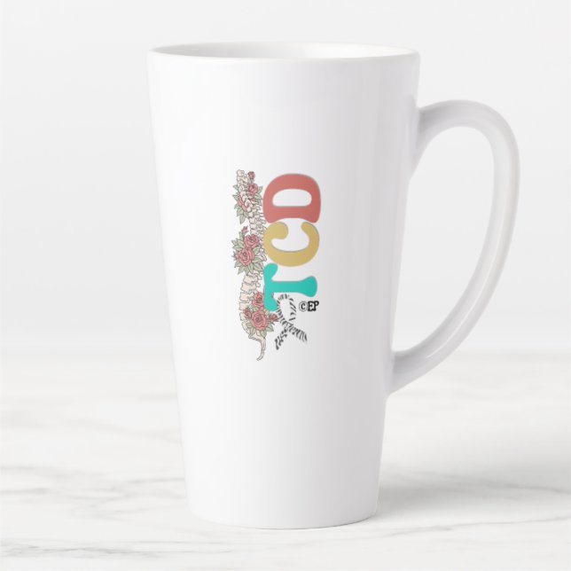 Caneca De Café Latte Doença de Tarlov Cysts Latino (Direita)