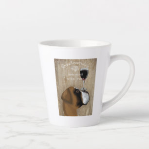 Caneca De Café Latte Dog Au Vin Boxer