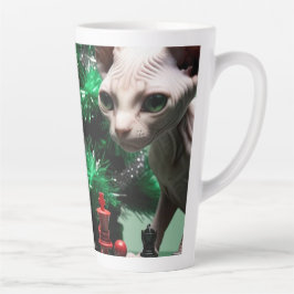 Caneca De Café Latte Dois Gatinhos Minskin Jogando Xadrez