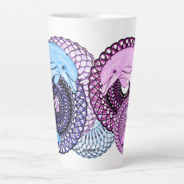 Caneca De Café Latte Dolphin Harmony