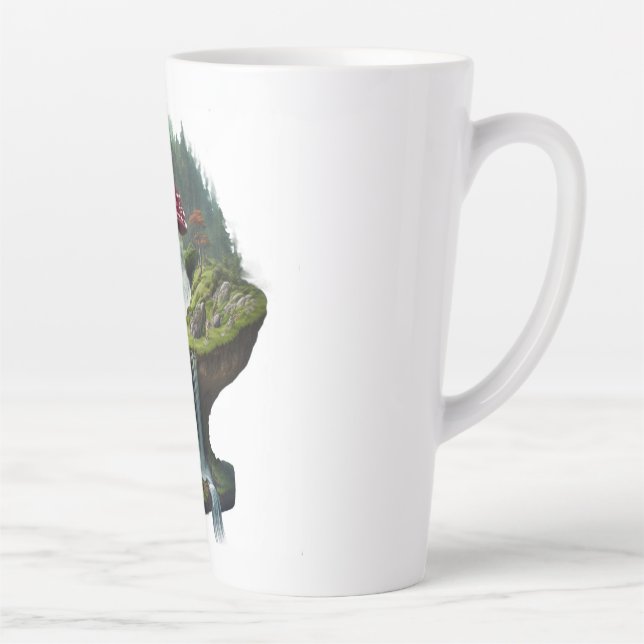 Caneca De Café Latte Domita Amanita Muscaria Forest Mug (Direita)