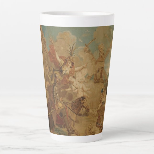 Caneca De Café Latte Don Quixote Guided by Folly, 18th century tapestry (Frente)