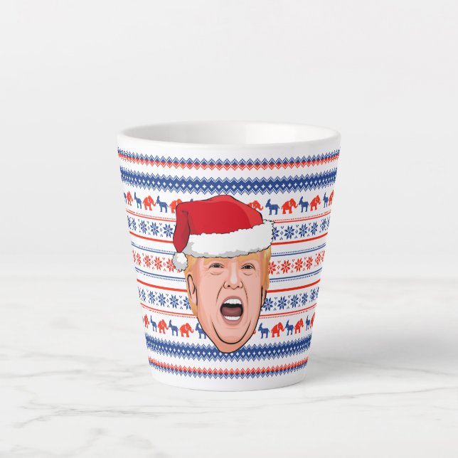 Caneca De Café Latte DONALD TRUMP Christmas (Frente)