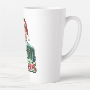 Caneca De Café Latte Donald Trump Natal Papai Noel Dói