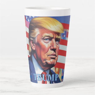 Caneca De Café Latte Donald Trump Pop Art