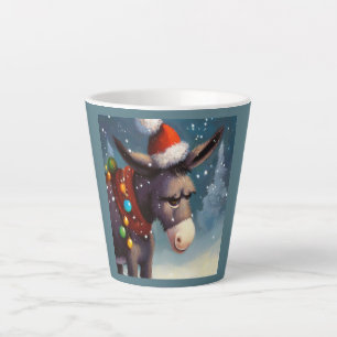 Caneca De Café Latte Donkey Natal 2