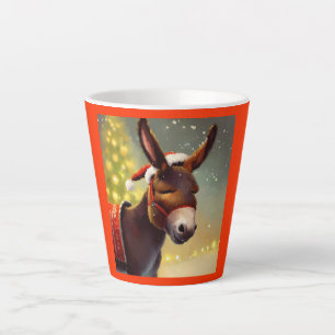 Caneca De Café Latte Donkey Natal 4