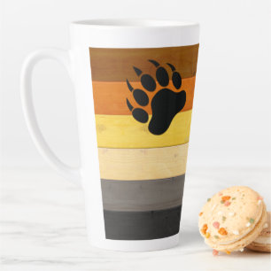 Caneca De Café Latte Dons de gay de madeira B do Orgulho do Urso do Sli