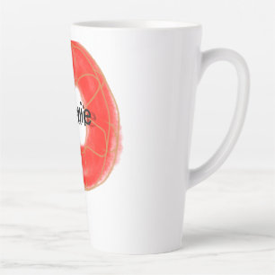 Caneca De Café Latte Donuts coloridos simples adicionar nome minimal pe
