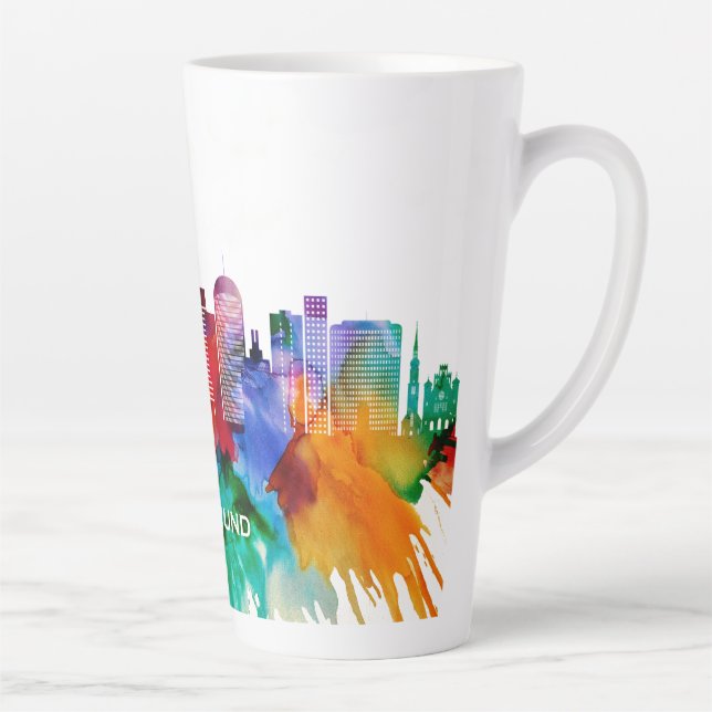Caneca De Café Latte Dortmund Skyline (Direita)