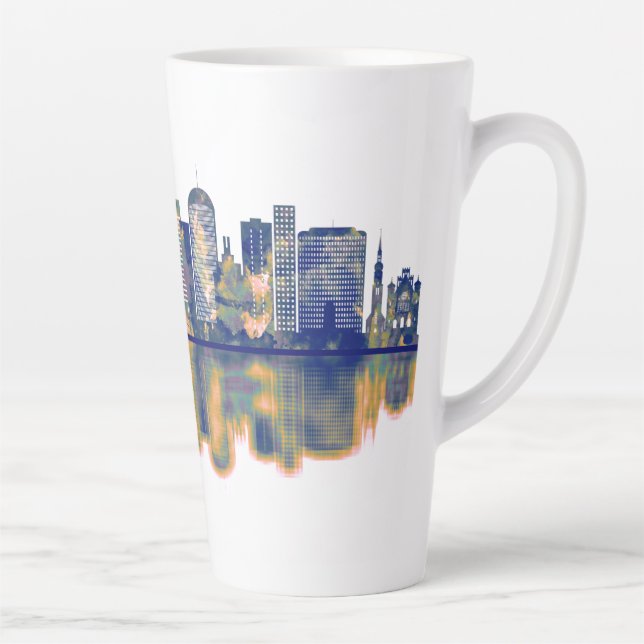 Caneca De Café Latte Dortmund Skyline (Direita)