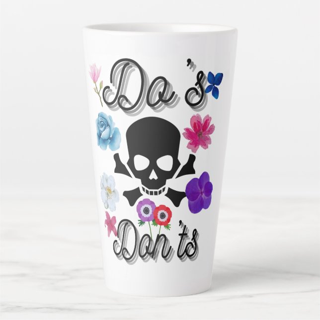Caneca De Café Latte Do's e Don'ts (Frente)