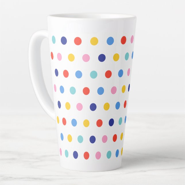 Caneca De Café Latte Dot Delight Candy (Ângulo esquerdo)