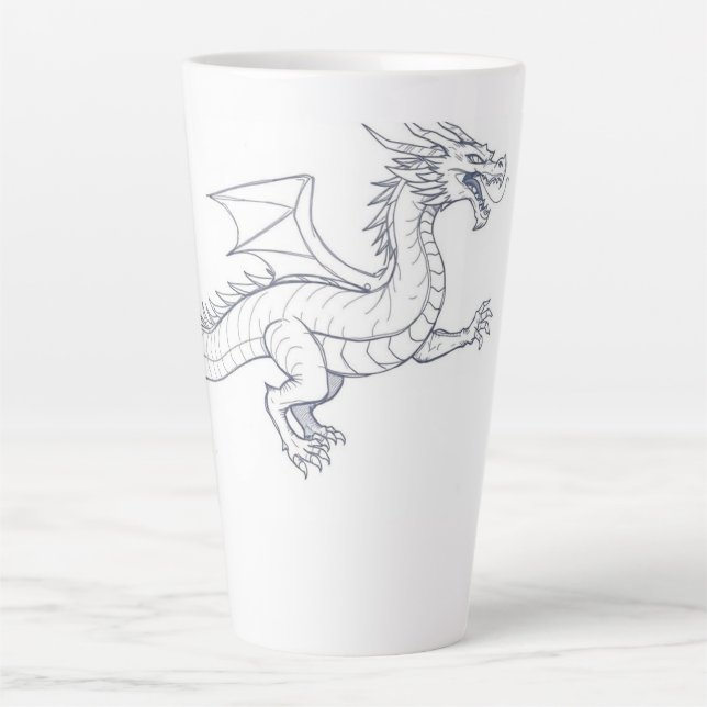 Caneca De Café Latte Dragão (Frente)