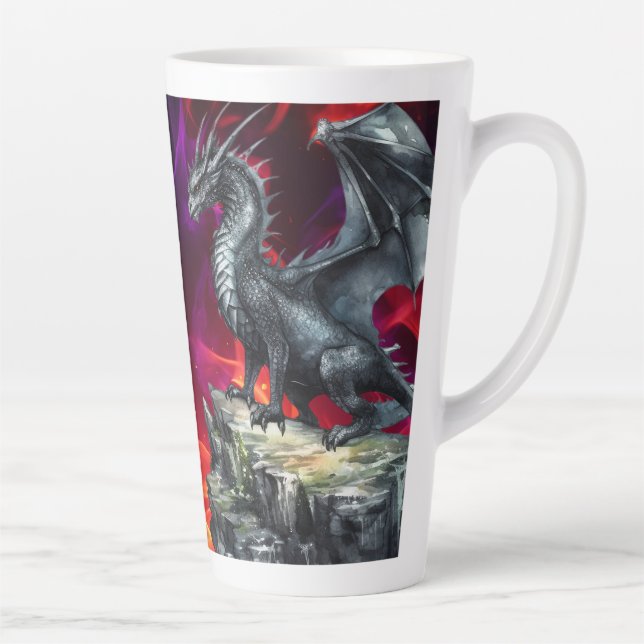 Caneca De Café Latte Dragão em uma Superconsulta Fiery (Direita)