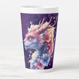 Caneca De Café Latte Dragão Guardião Gentil. 