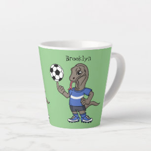 Caneca De Café Latte Dragão Komodo engraçado bonito jogando cartoon de