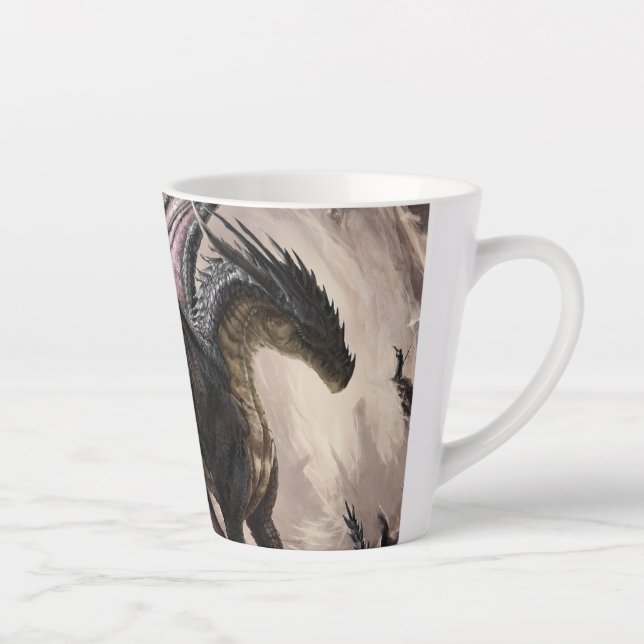 Caneca De Café Latte Dragão Na Caverna (Direita)