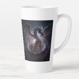 Caneca De Café Latte Dragon World – The Realm of Fire and Magic