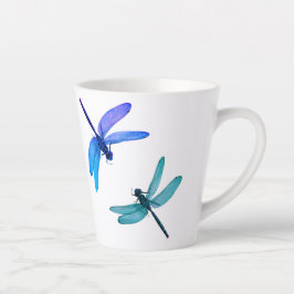 Caneca De Café Latte Dragonflies Latte Mug