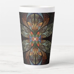 Caneca De Café Latte Dragonfly Abstrato