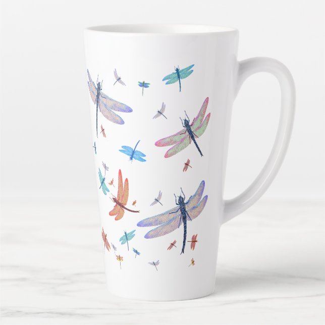 Caneca De Café Latte Dragonfly Dragon Fly (Direita)