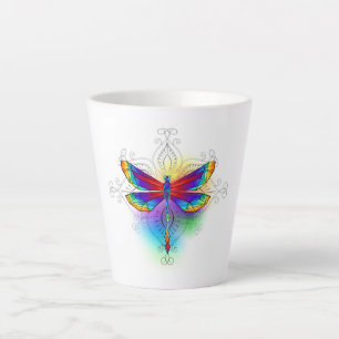 Caneca De Café Latte Dragonfly Poligonal