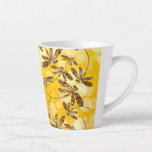 Caneca De Café Latte Dragonfly Sunshine
