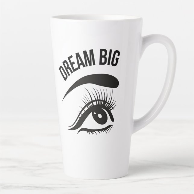 Caneca De Café Latte Dream Big Optician Eye (Direita)