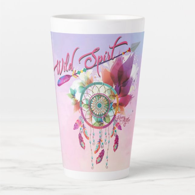 Caneca De Café Latte Dream Catcher Latte Mug (Frente)