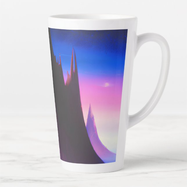 Caneca De Café Latte Dream World Oil Painting (Direita)