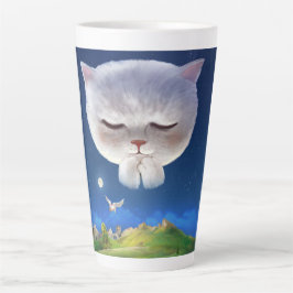 Caneca De Café Latte Dreamnight Sky com Cat