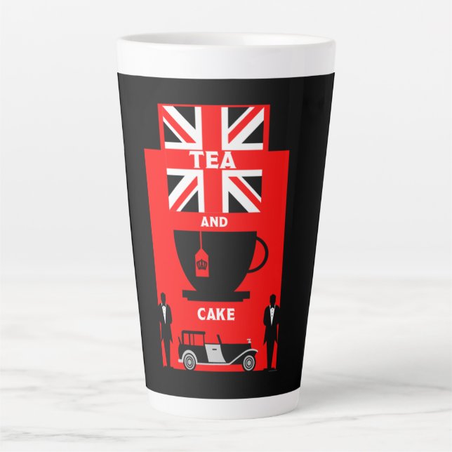 Caneca De Café Latte Drinkers Clássicos de Chá Britânicos (Frente)