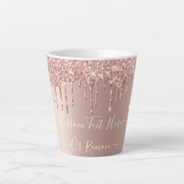Caneca De Café Latte Drives Sparkle Luminter de Blush Dourado rosa - Se